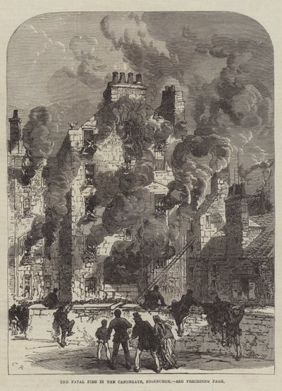 The Fatal Fire in the Canongate, Edinburgh by Sir John Charles Robinson
